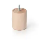 Rounded leg 80 mm natural beech
