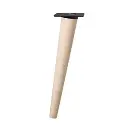 Pota inclinada fusta faig amb suport negre 300mm