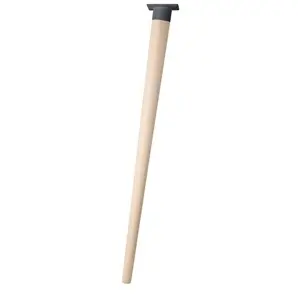 [50877HC] Pata inclinada de madera de haya con soporte negro 710 mm