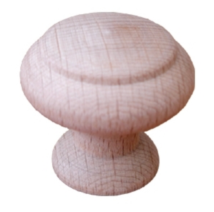 Pomo de 40mm Haya Crudo