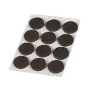 Blister pack 12 round brown felts 18 mm
