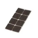Blister 8 Feltres quadrats marró 25x25mm