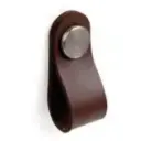 Pom pell marró, botó inox