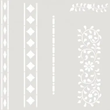 Plantilla stencil Deco 051 Cinc sanefes (30x45)