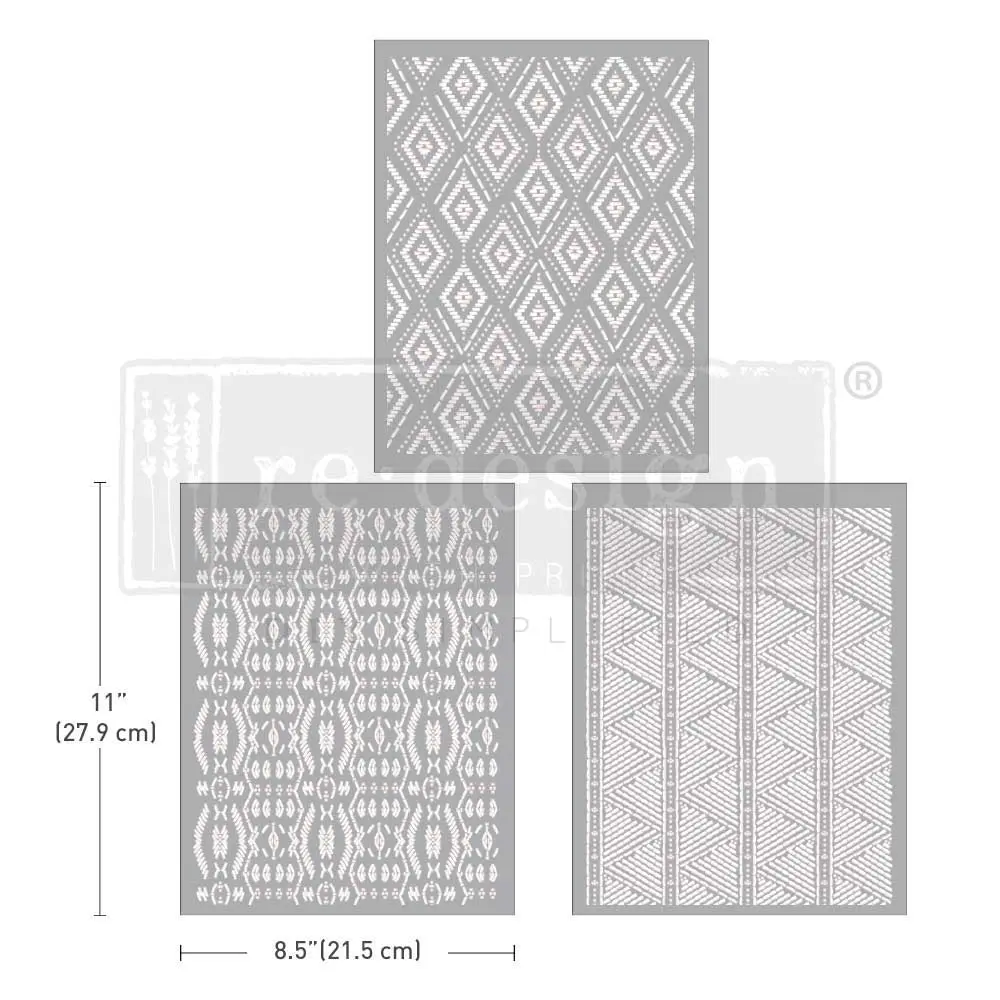 [655350660734] Transfers - Fabrics - 3 sheets