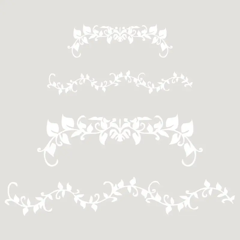 [00012021] Plantilla stencil Deco Sanefa 013 Floral (25x25)