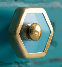 Pom daurat i transparent 40 hexagonal