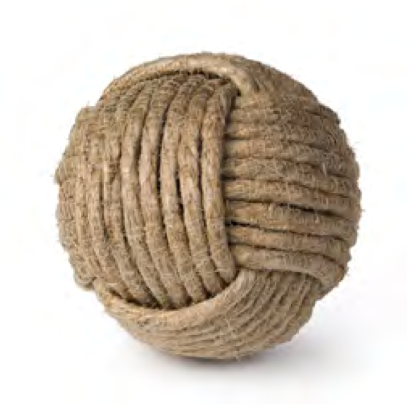 35mm Ball Knob with Natural Rope