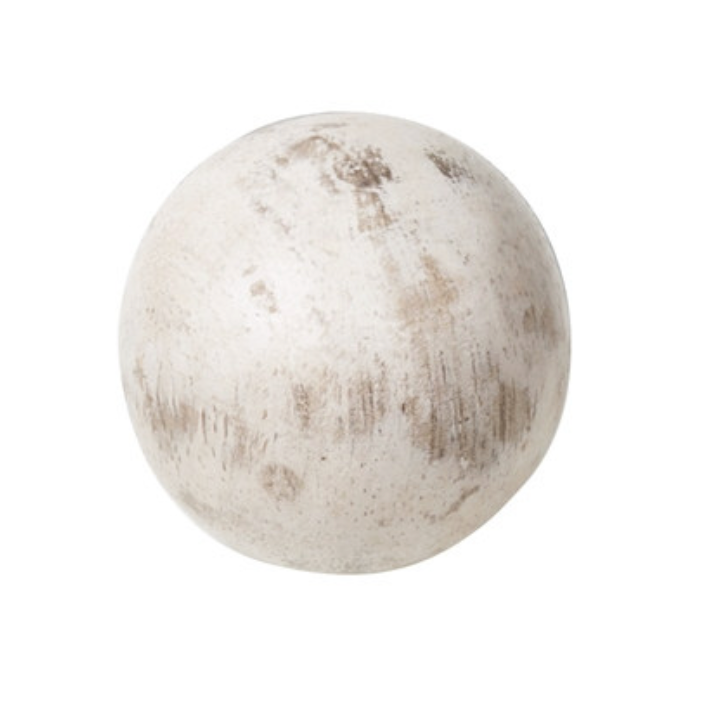[E03] 35mm White Distressed Mango Wood Knob