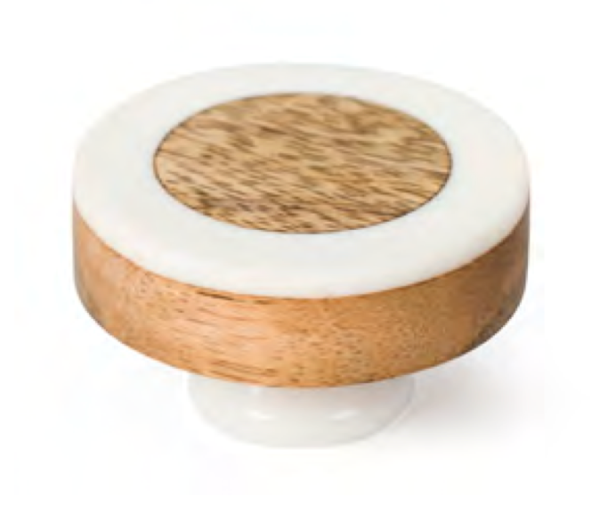 Pom 40mm Faig amb Resina Blanca