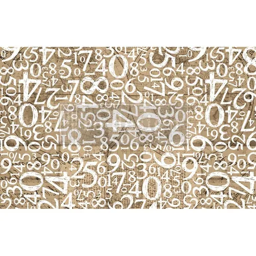 Decoupage Napkin Engraved Numbers - 1 sheet
