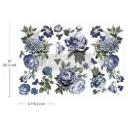 Transfers - Indigo Petals - 3 sheets