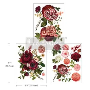 Transfers - Amor Burgundy - 3 fulls