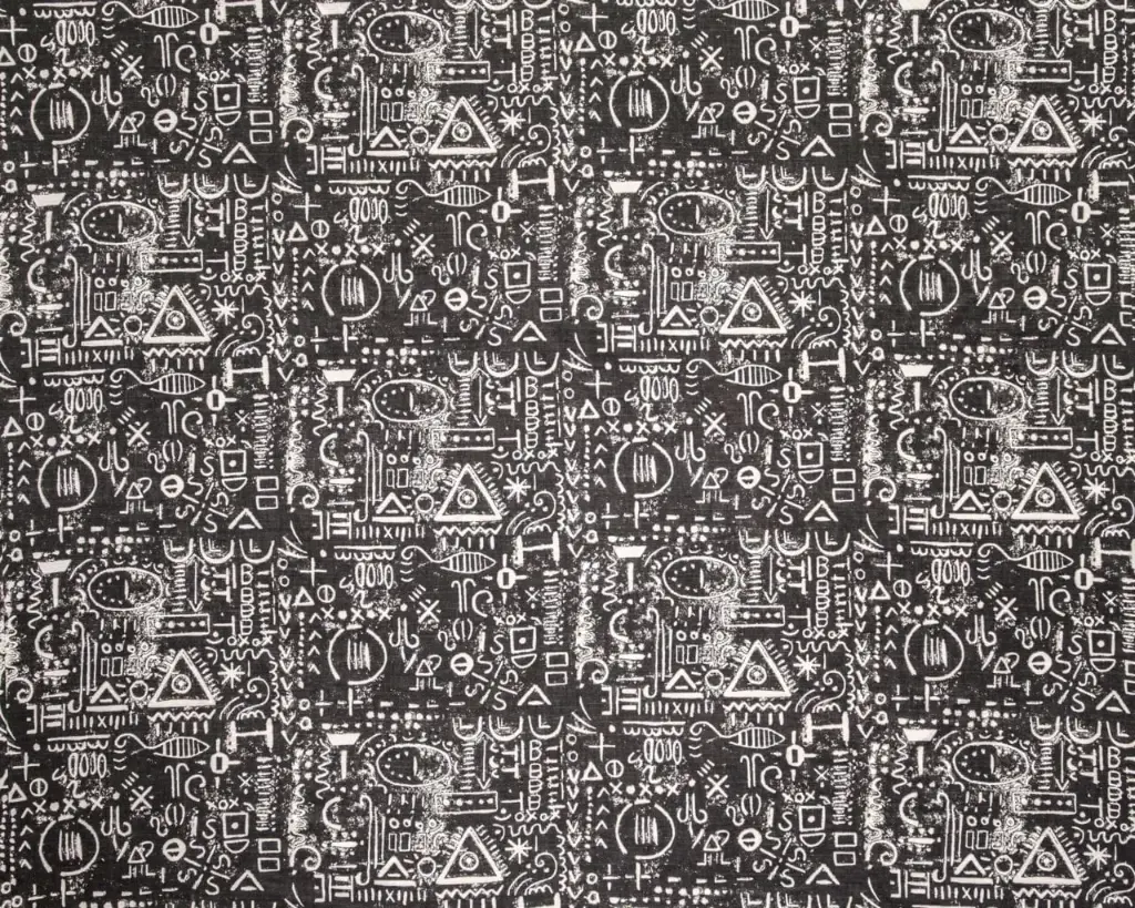 [F101TGRA.MT01.09] Printed fabric - Tacit, Graphite color