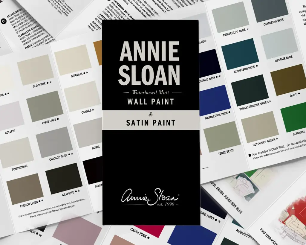 Targeta de colors pintura paret i setinada Annie Sloan