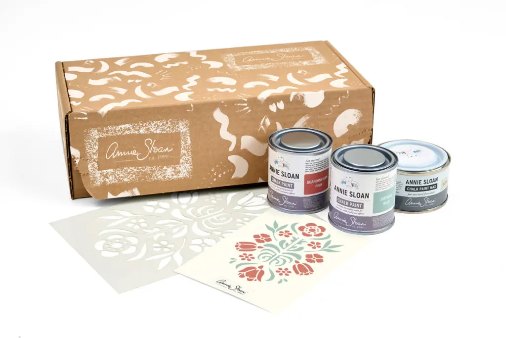 [GBSS001.XXXX.01] Kit de pintures Annie Sloan i plantilla stencil escandinava