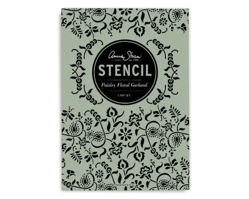 [SPFG001.A401.01] Plantilla Stencil: Garlanda floral de Paisley